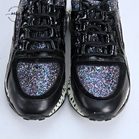 Steve Madden Barra Glitter Fashion Platform Sneakers Multicolor Women 8.5 - Picture 9 of 13
